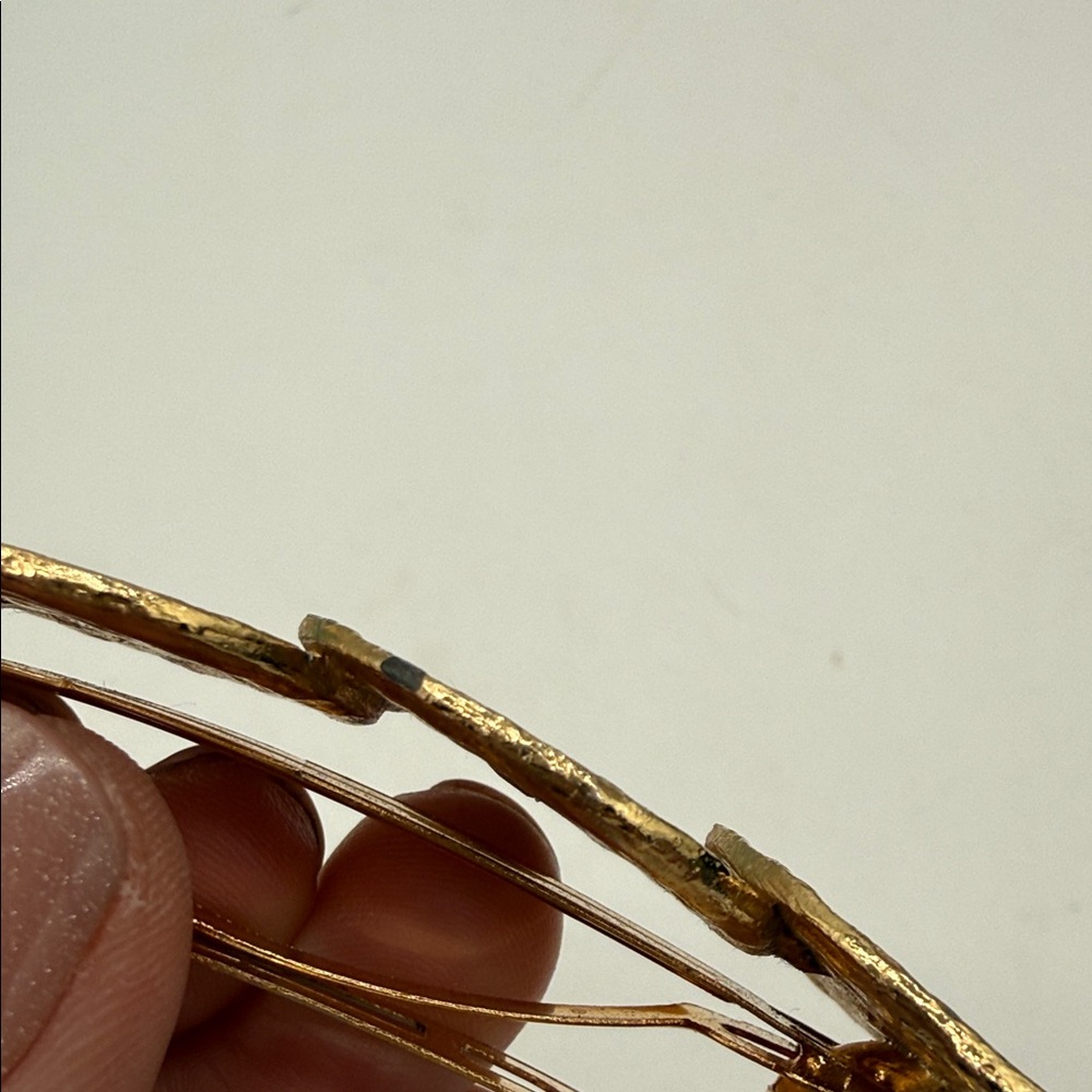 Vintage 8 Spanish/ Peru Gold Coins Hair Clip - Picture 6 of 9